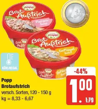 Edeka Popp Brotaufstrich 120-150g Angebot