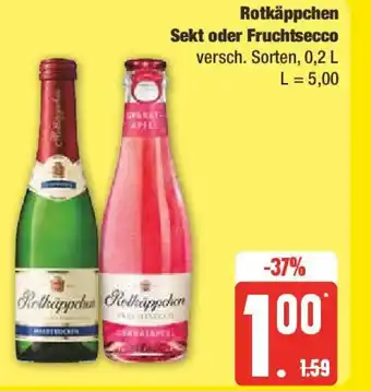 Edeka Rotkäppchen Sekt oder Fruchtsecco 0,2 L Angebot