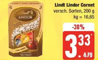 Edeka Lindt Lindor Cornet 200 g Angebot