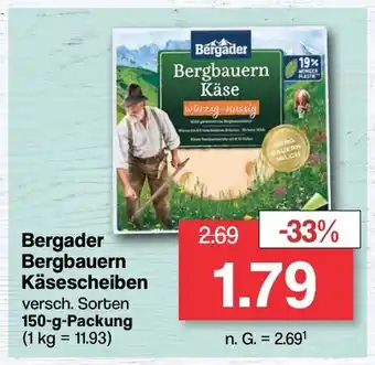 Famila Nord West Bergader Bergbauern Käsescheiben versch. Sorten 150-g-Packung Angebot