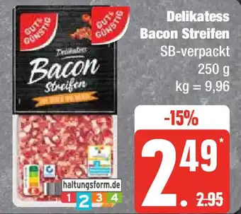 Edeka Delikatess Bacon Streifen 250g Angebot