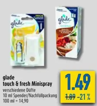 diska Glade Touch & Fresh Minispray Angebot