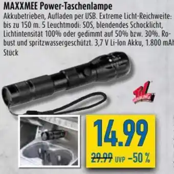 diska Maxxmee Power Taschenlampe Angebot