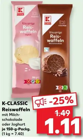 Kaufland K-CLASSIC Reiswaffeln 150 g Packg. Angebot