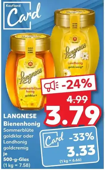 Kaufland LANGNESE Bienenhonig 500-g-Glas Angebot