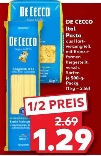 Kaufland DE CECCO Ital. Pasta 500 g Packg. Angebot