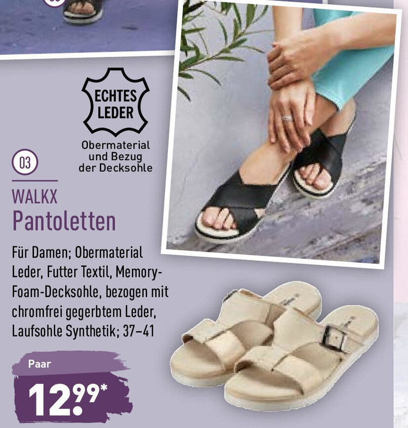 walkx pantoletten aldi