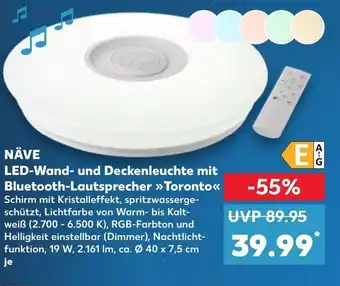 Kaufland NÄVE LED-Wand- und Deckenleuchte mit Bluetooth-Lautsprecher Angebot