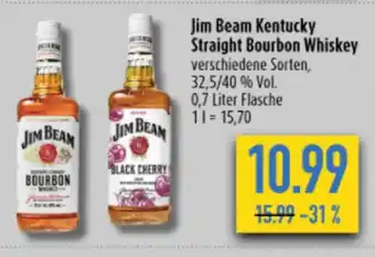 diska Jim Beam Kentucky Straight Bourbon Whiskey verschiedene Sorten, 32,5/40% Vol. 0,7 Liter Flasche Angebot