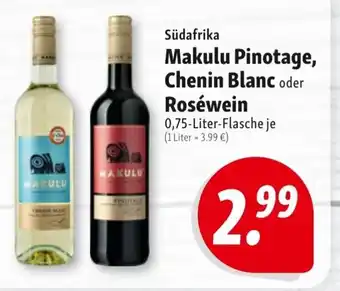 Nah & Frisch Makulu Pinotage, Chenin Blanc oder Roséwein 0,75-Liter-Flasche Angebot