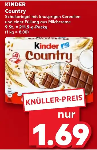 Kaufland KINDER Country 211,5 g Packg. Angebot