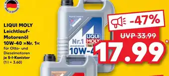 Kaufland LIQUI MOLY Leichtlauf- Motorenöl 10W-40 Nr.1 Angebot