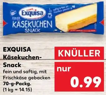 Kaufland EXQUISA Käsekuchen Snack 70 g Packg. Angebot