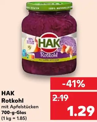 Kaufland HAK Rotkohl 700 g Glas Angebot