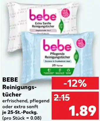 Kaufland BEBE Reinigungstücher 25 St. Packg. Angebot