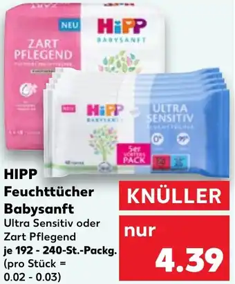 Kaufland HIPP Feuchttücher Babysanft 192-240 St. Packg. Angebot