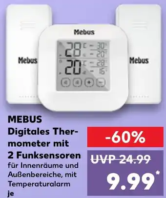 Kaufland MEBUS Digitales Thermometer mit 2 Funksensoren Angebot