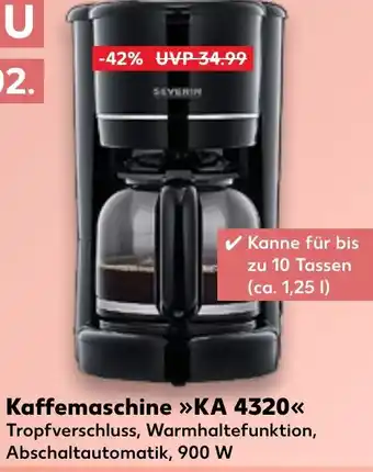 Kaufland SEVERIN Kaffemaschine KA 4320 Angebot