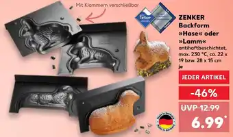 Kaufland ZENKER Backform Hase oder Lamm Angebot