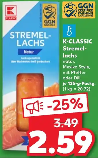 Kaufland K-CLASSIC Stremellachs 125 g Packg. Angebot