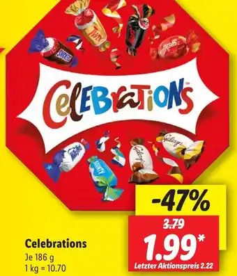 Lidl Celebrations 186 g Angebot