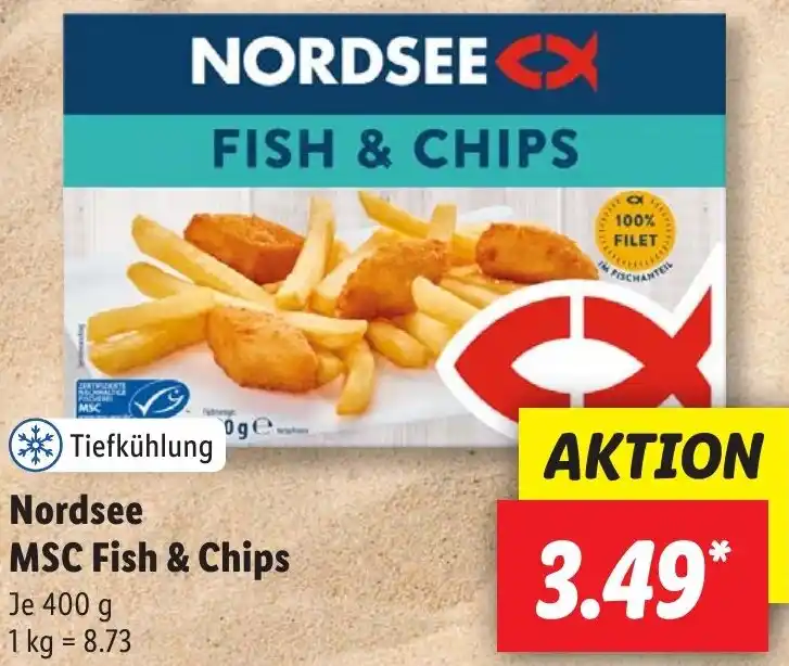 Nordsee MSC Fish & Chips 400 g Angebot bei Lidl