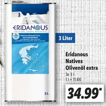 Lidl Eridanous Natives Olivenöl extra 3 L Angebot