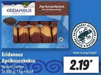 Lidl Eridanous Aprikosenkekse 330 g Angebot