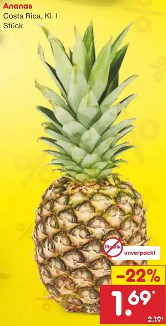 Netto Marken-Discount Ananas Costa Rica Angebot