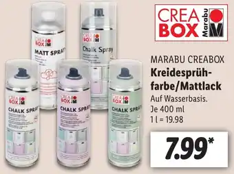 Lidl MARABU CREABOX Kreidesprühfarbe/Mattlack 400 ml Angebot