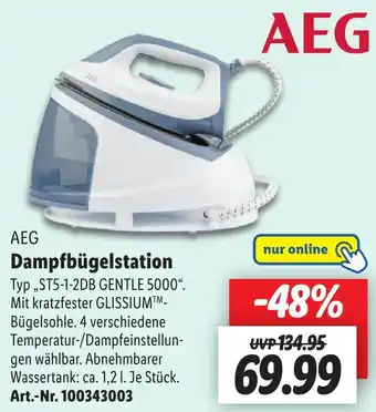 Lidl AEG Dampfbügelstation ,,ST5-1-2DB GENTLE 5000" Angebot