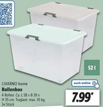 Lidl LIVARNO home Rollenbox 52 L Angebot