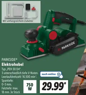 Lidl PARKSIDE Elektrohobel ,,PEH 30 D4" Angebot