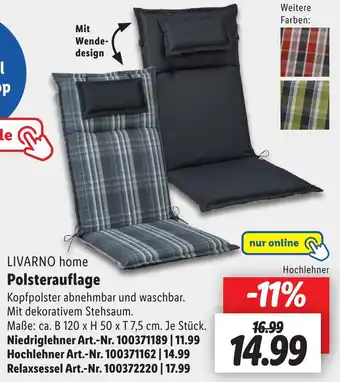 Lidl LIVARNO home Polsterauflage Angebot