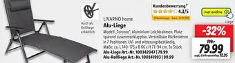 Lidl LIVARNO home Alu-Liege Angebot