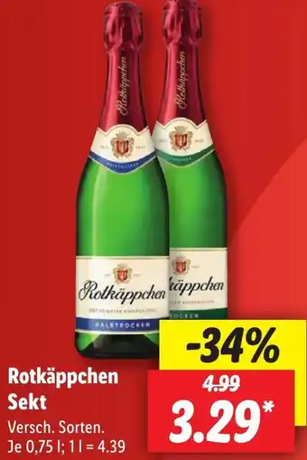 Lidl Rotkäppchen Sekt 0,75 L Angebot