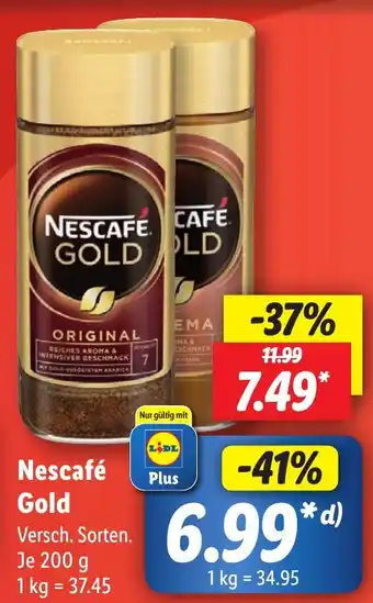 Lidl Nescafé Gold 200 g Angebot