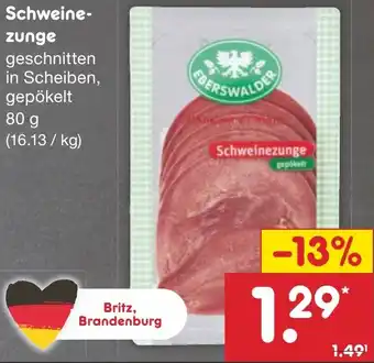 Netto Marken-Discount EBERSWALDER Schweinezunge 80 g Angebot