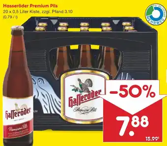 Netto Marken-Discount Hasseröder Premium Pils 20 x 0,5 Liter Kiste Angebot