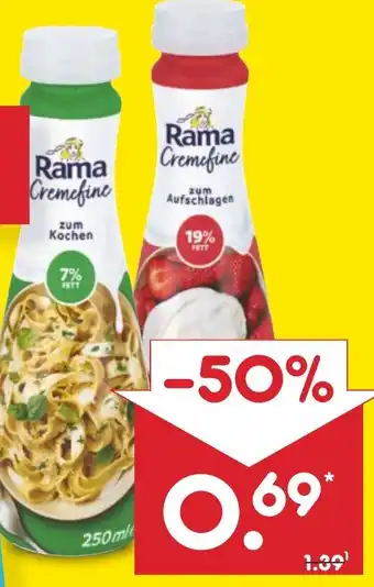 Netto Marken-Discount Rama Cremefine 200 - 250 ml Angebot