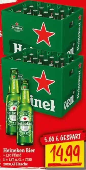 NP Discount Heineken Bier 20x0,4 L Flasche Angebot