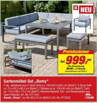 toom Baumarkt Gartenmöbel-Set ,,Romy" Angebot