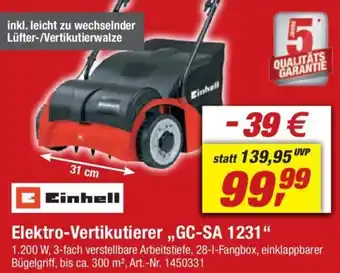 toom Baumarkt Einhell Elektro-Vertikutierer ,,GC-SA 1231" Angebot