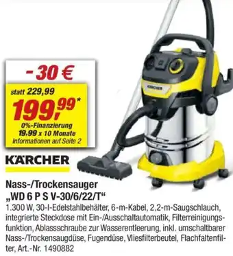 toom Baumarkt KÄRCHER Nass-/Trockensauger ,,WD 6 P S V-30/6/22/T" Angebot