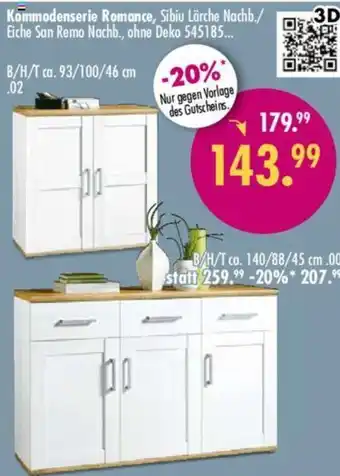 Möbel Boss Kommodenserie Romance Angebot