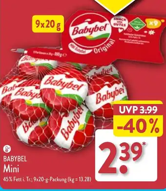 Aldi Nord BABYBEL Mini 9 x 20 g Packung Angebot