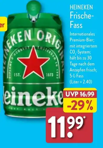 Aldi Nord HEINEKEN Frische-Fass 5 l Fass Angebot