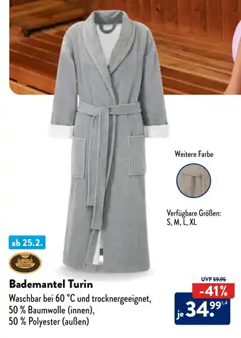 Aldi Nord Bademantel Turin Angebot