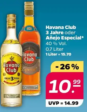 NETTO Havana Club 3 Jahre oder Añejo Especial 0,7 Liter Angebot