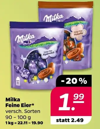 NETTO Milka Feine Eier 90 - 100 g Angebot